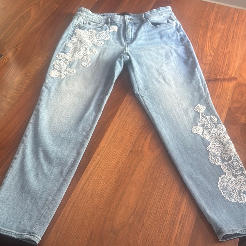 White House Black Market Blue Boyfriend Jeans